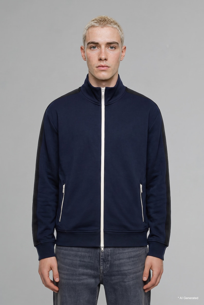 Мужчины Синий Кардиган Boxy Fit