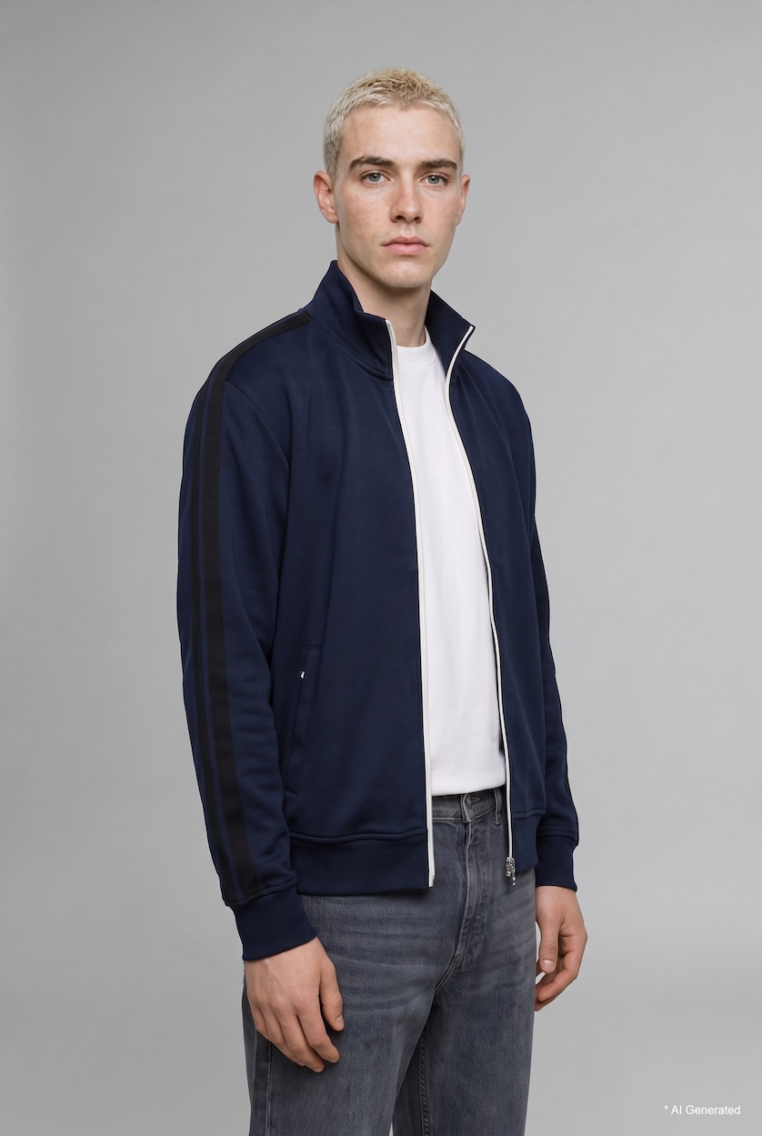 Мужчины Синий Кардиган Boxy Fit