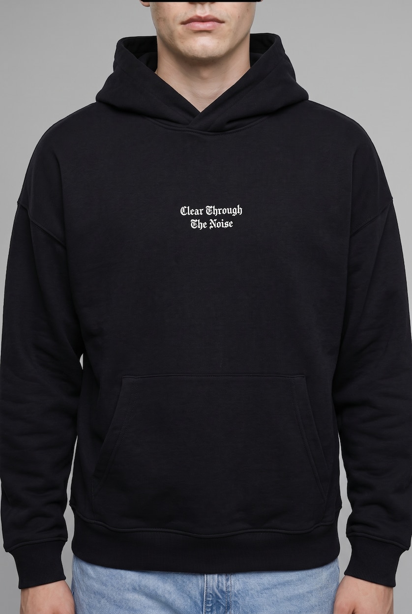 MAN Black Oversize Fit Sweatshirt