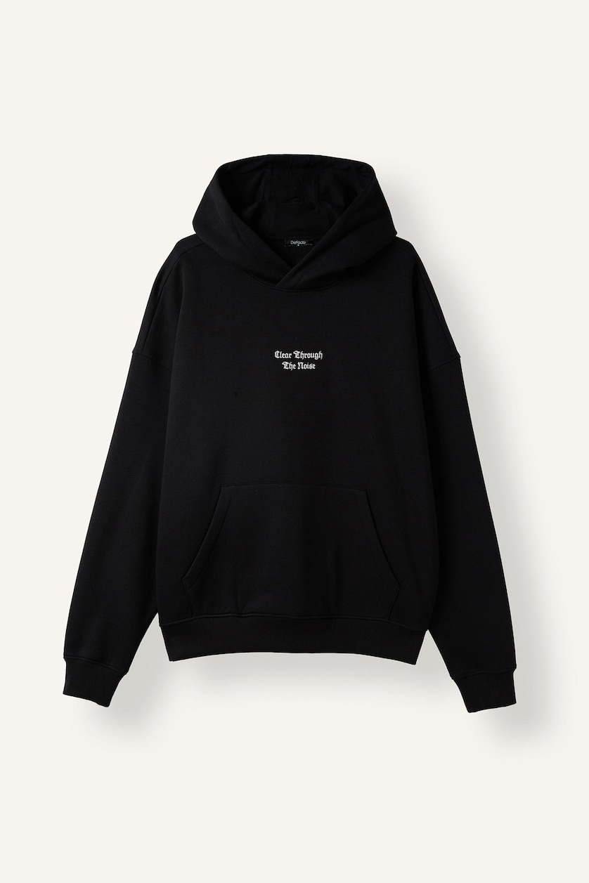 MAN Black Oversize Fit Sweatshirt
