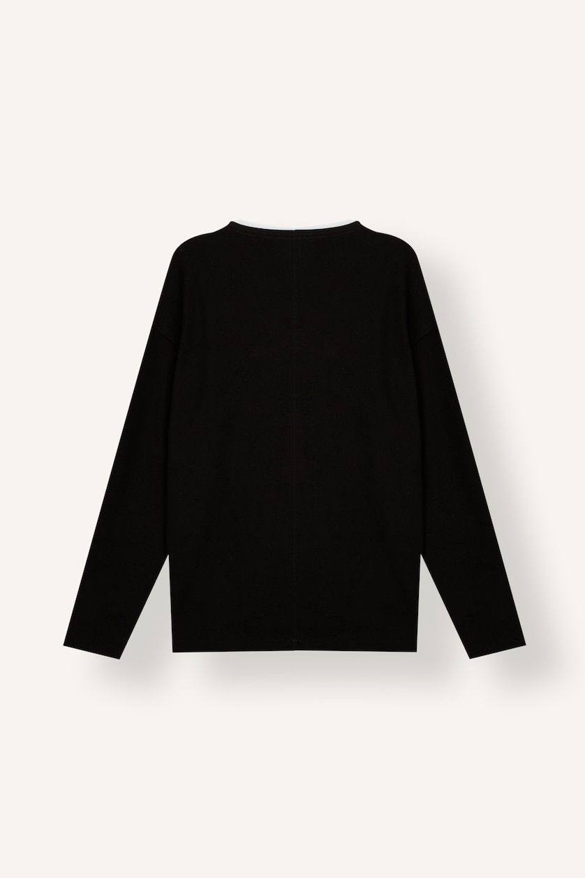 MAN Black Boxy Fit Printed Crew Neck Sweatshirt