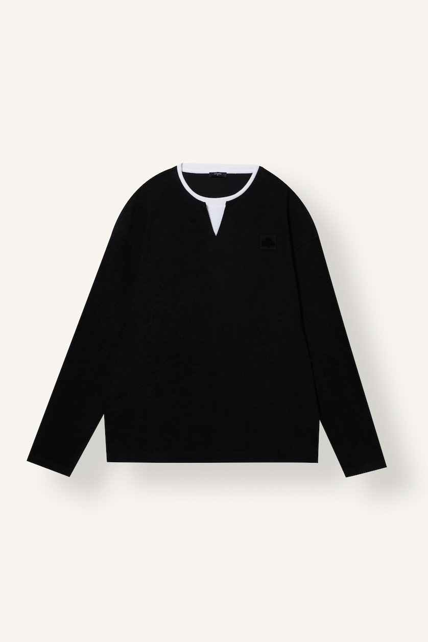 MAN NAVY Boxy Fit Crew Neck Printed Sweatshirt