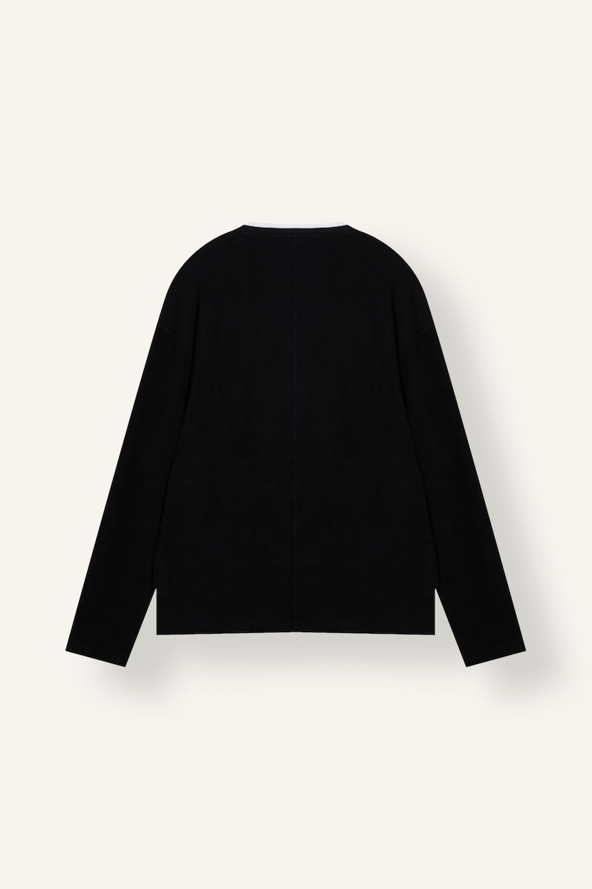 MAN NAVY Boxy Fit Crew Neck Printed Sweatshirt