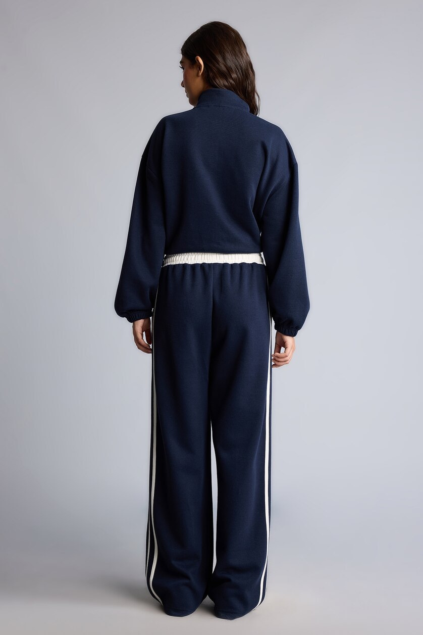 Женщины Синий Брюки Wide Leg