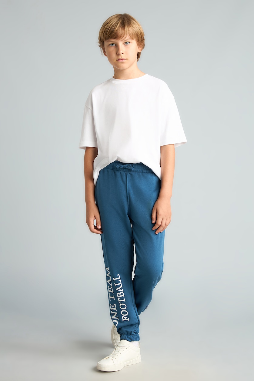 Young Boys - Teen Boys Indigo Boy Regular Fit Indingo Printed Jogger Sweatpants