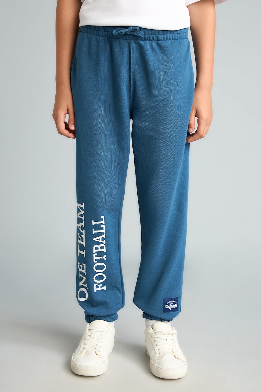 Young Boys - Teen Boys Indigo Boy Regular Fit Indingo Printed Jogger Sweatpants
