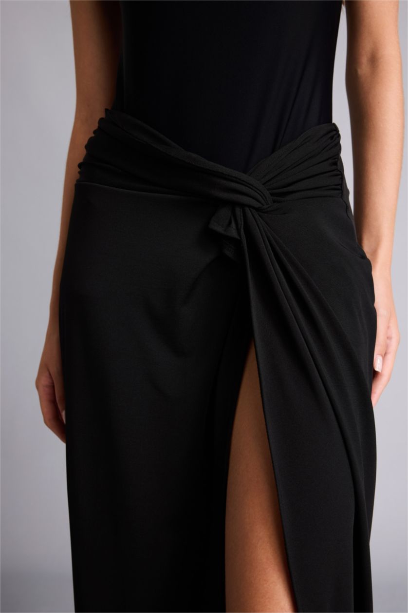 Woman Black Regular Fit Black Pareo