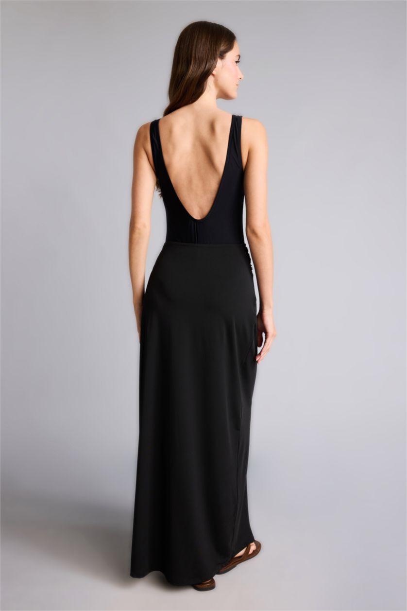 Woman Black Regular Fit Black Pareo