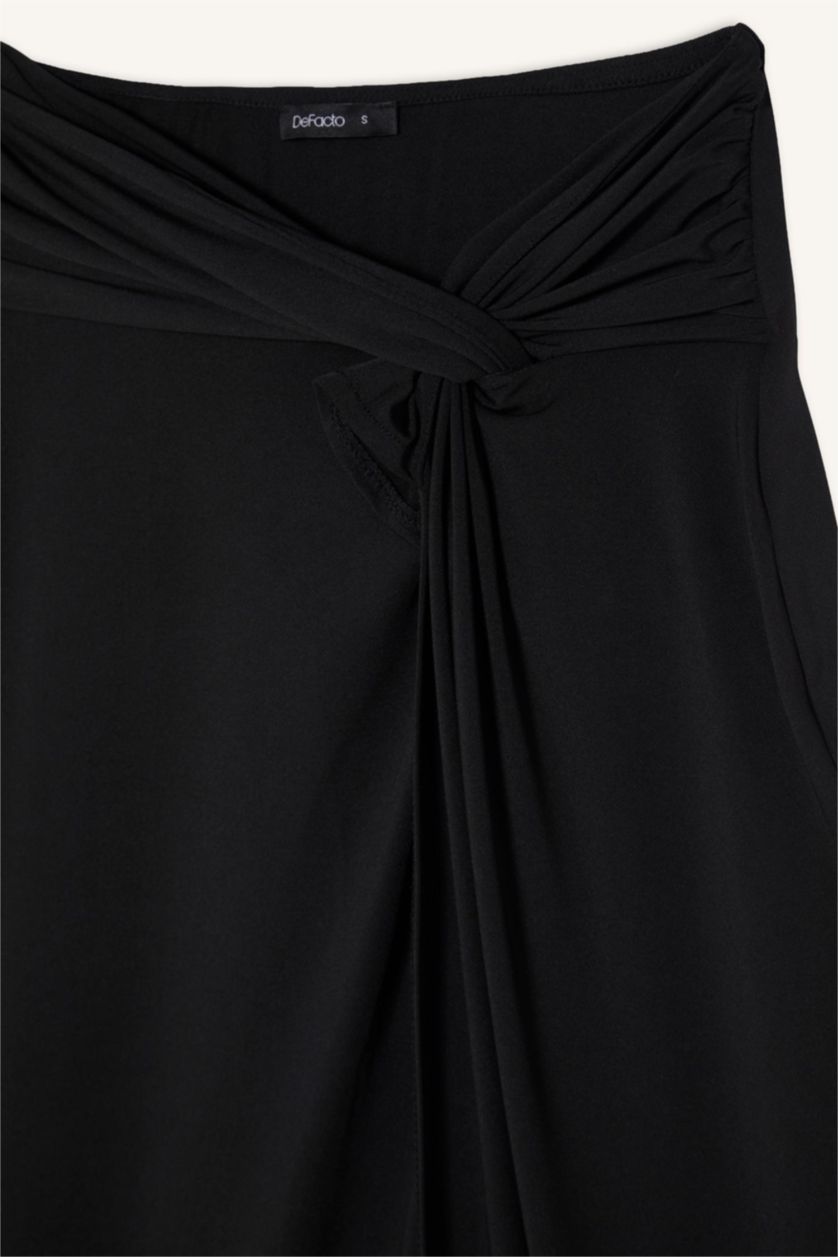 Woman Black Regular Fit Black Pareo
