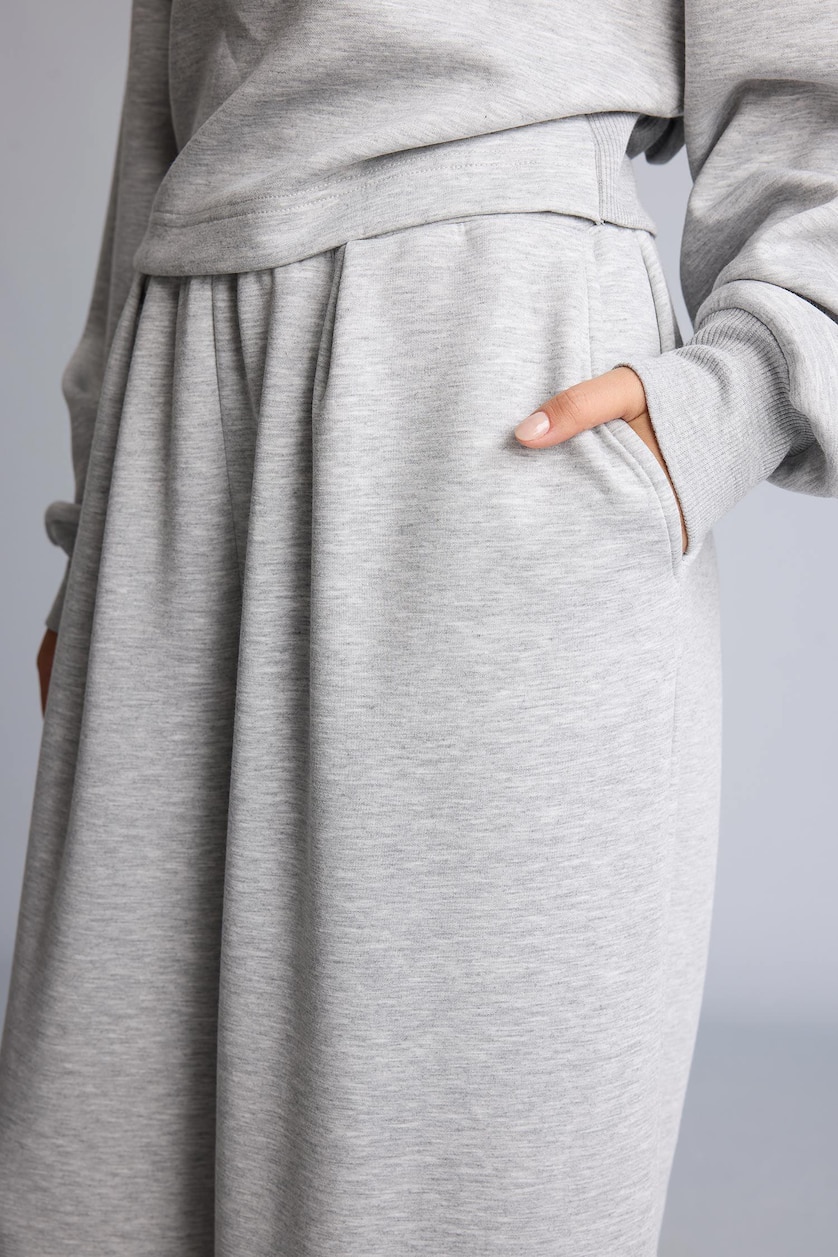 FEMME Gris Pantalon Coupe large