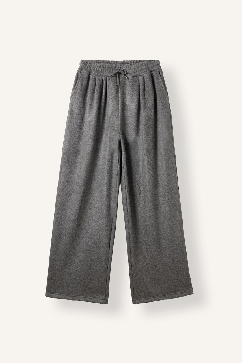 Women Anthracite Wide Leg Trousers