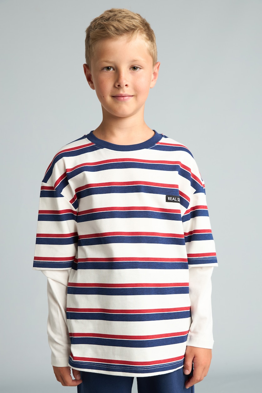BOYS & TEENS Ecru Boy Long Sleeve 2 Piece Set
