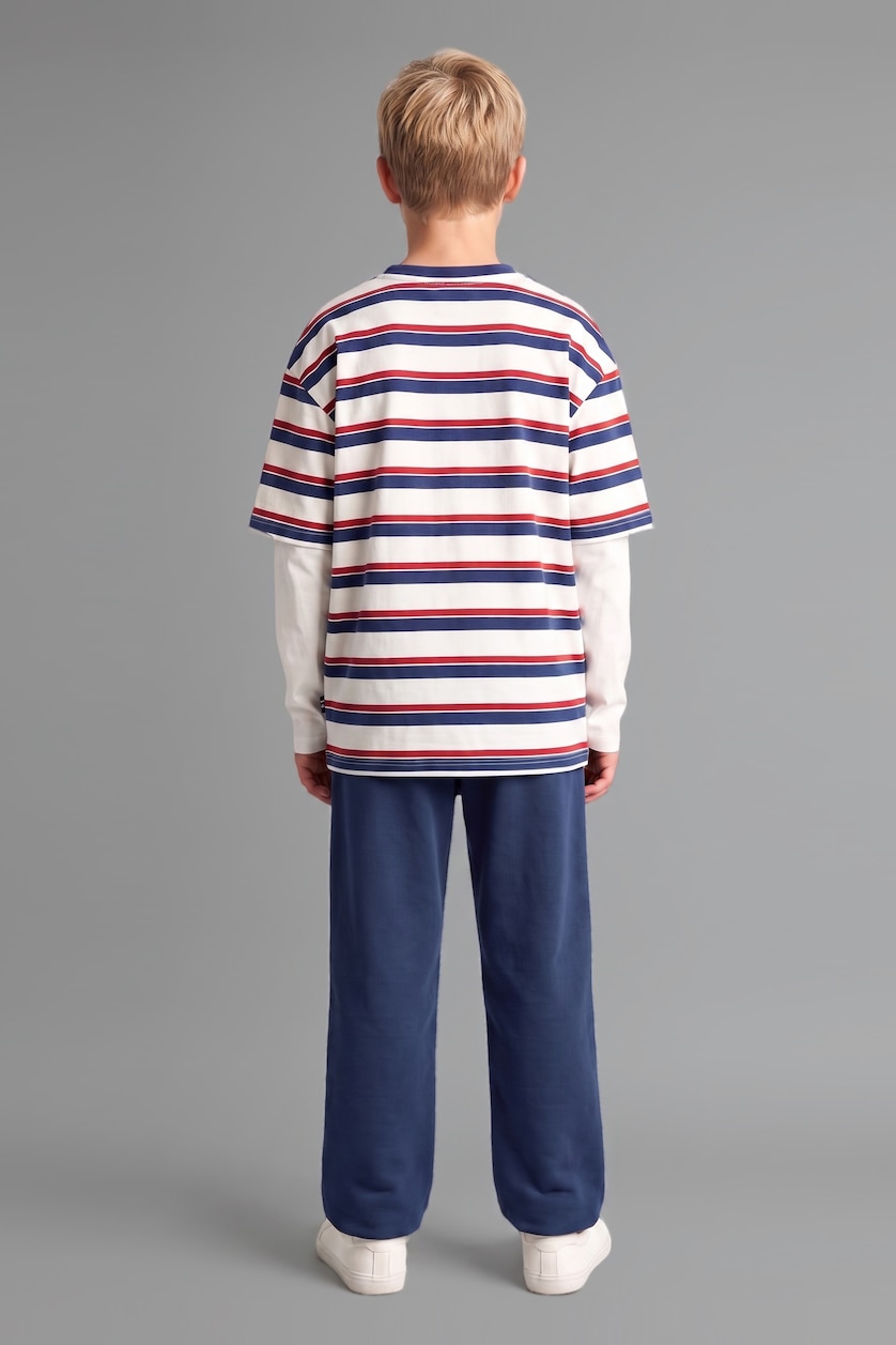 أولاد بيج فاتح Boy Long Sleeve T-Shirt and Pants Set