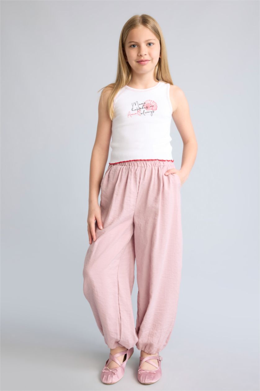 Young Girls - Teen Girls Pink Balloon Fit aerobics Trousers