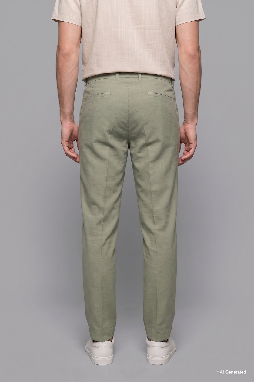 MAN Light Khaki Regular Fit Trousers
