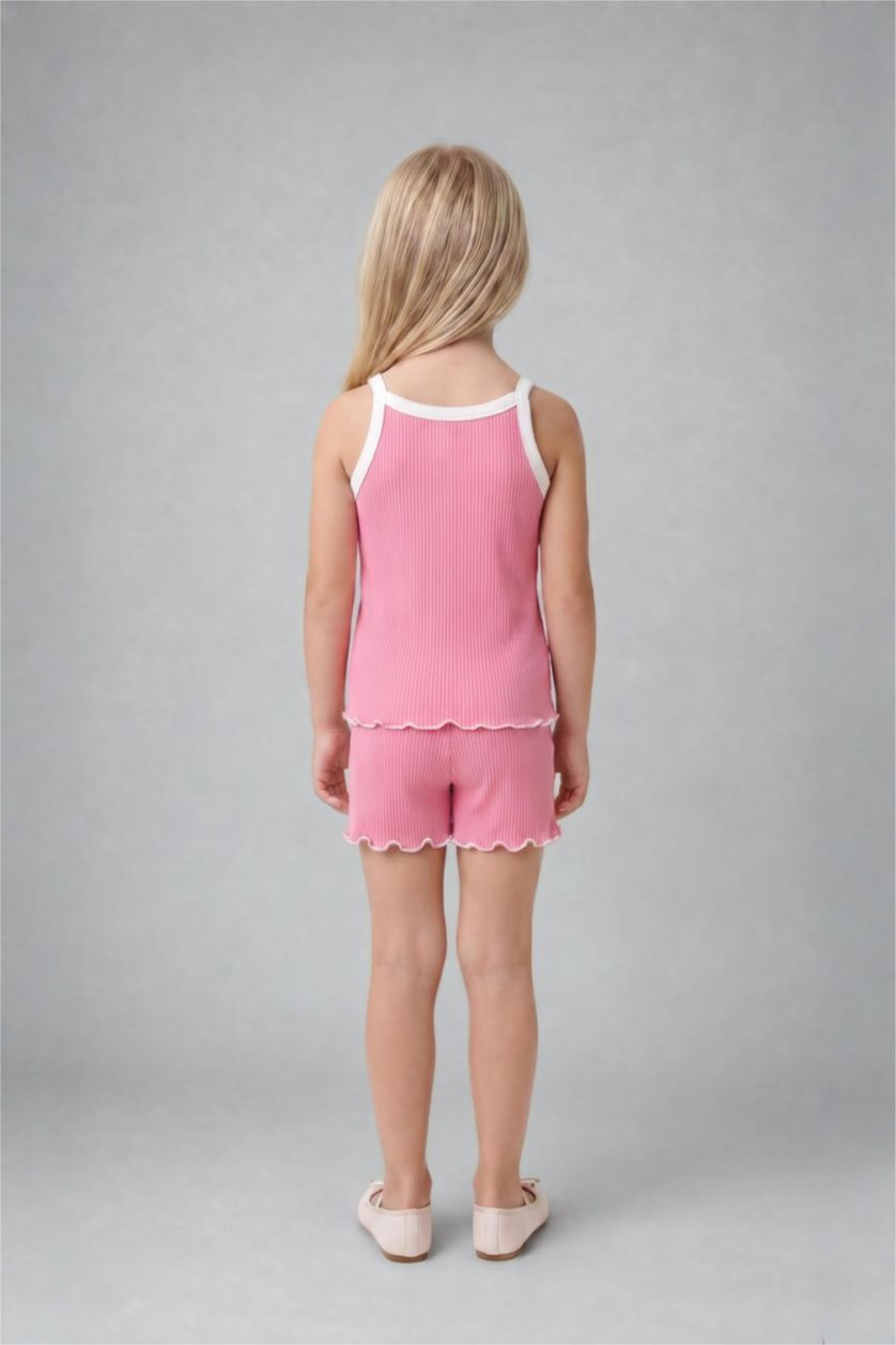 Baby Girls Pink 2 piece Regular Fit Crew Neck Floral Set