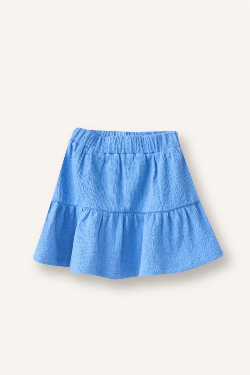 Baby Girls Blue 2 piece Regular Fit Off Shoulder Set