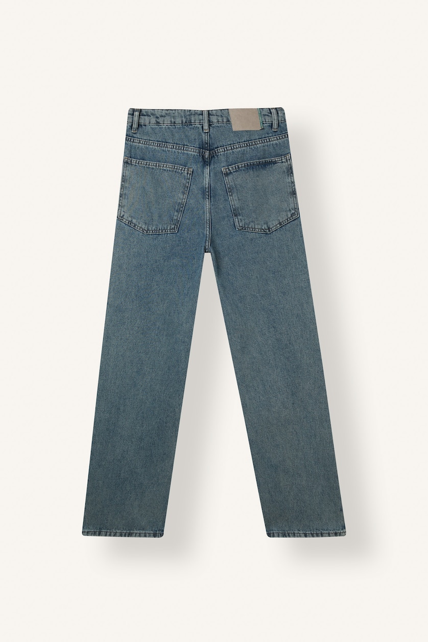 Erkek Açık Yeşil Baggy Fıt Jean