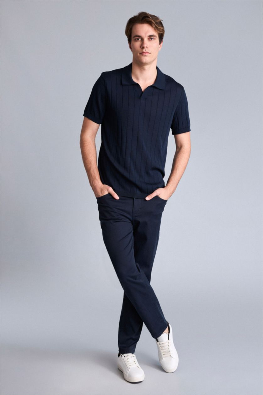 Men NAVY Standard Fit Short Sleeve Polo T-Shirt