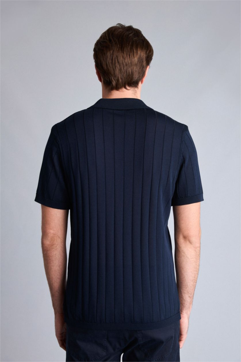 Men NAVY Standard Fit Short Sleeve Polo T-Shirt