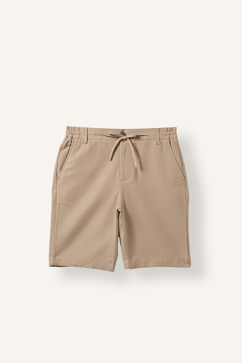 Erkek Bej Regular Fit Bermuda Şort