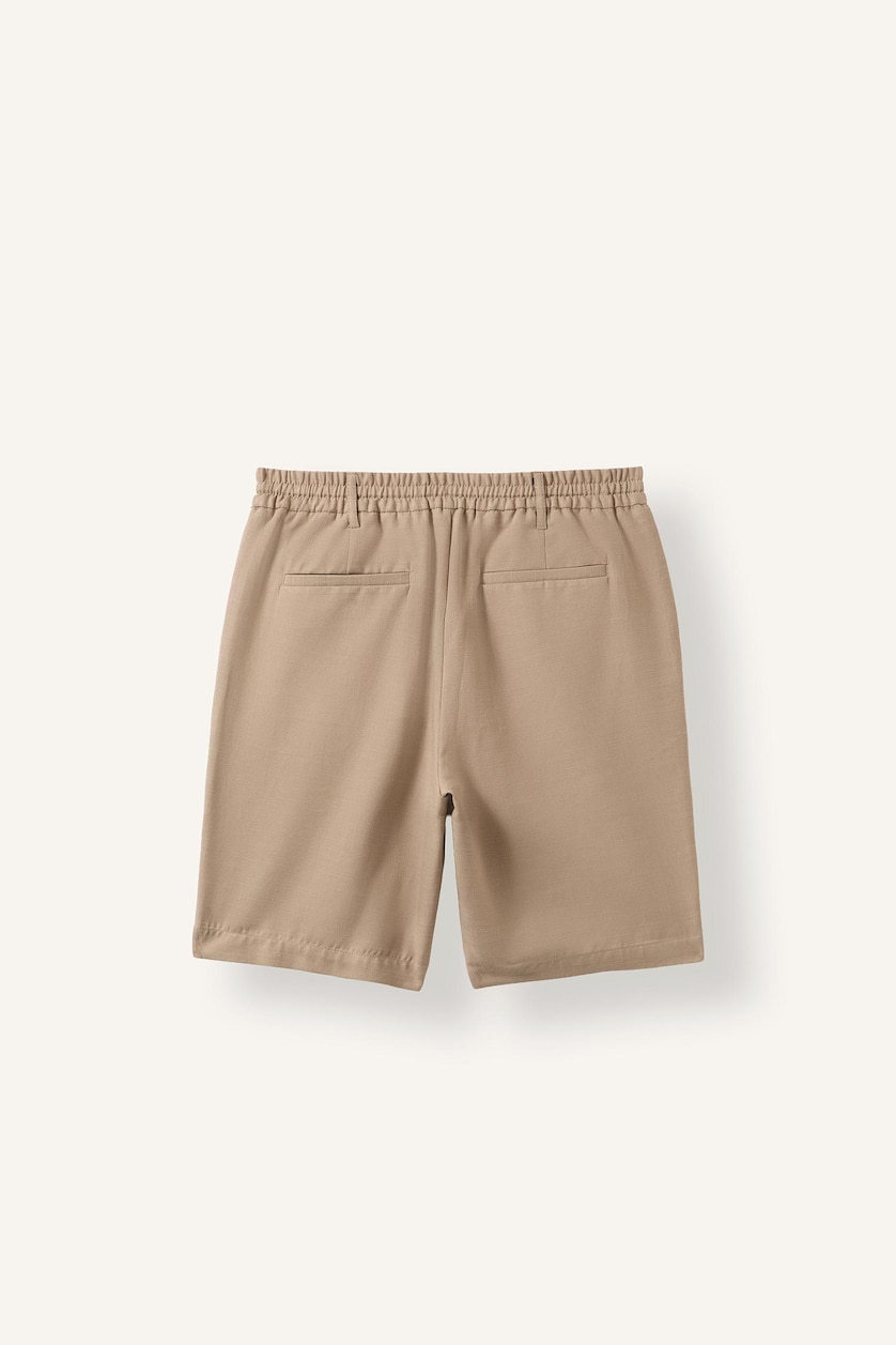 MAN Beige Regular Fit Shorts