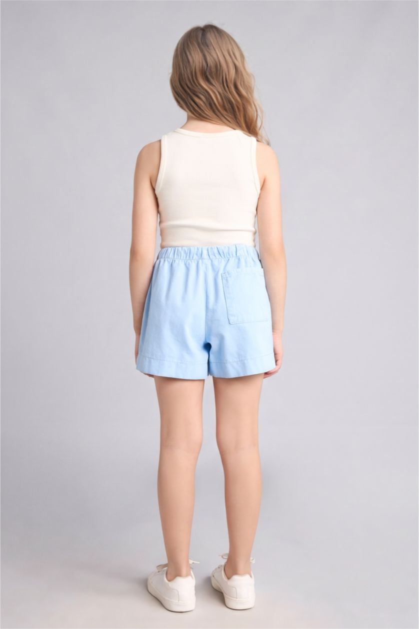 Young Girls - Teen Girls Light Blue Girl Regular Fit Shorts