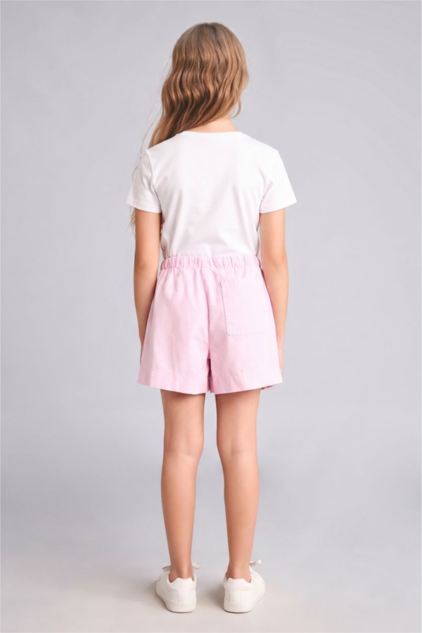 Young Girls - Teen Girls Pink Girl Regular Fit Shorts