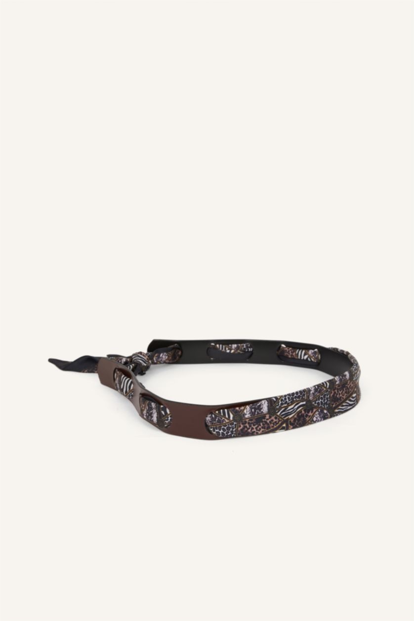 Kadın Kahve Kadın Suni Deri Elbise Kemeri