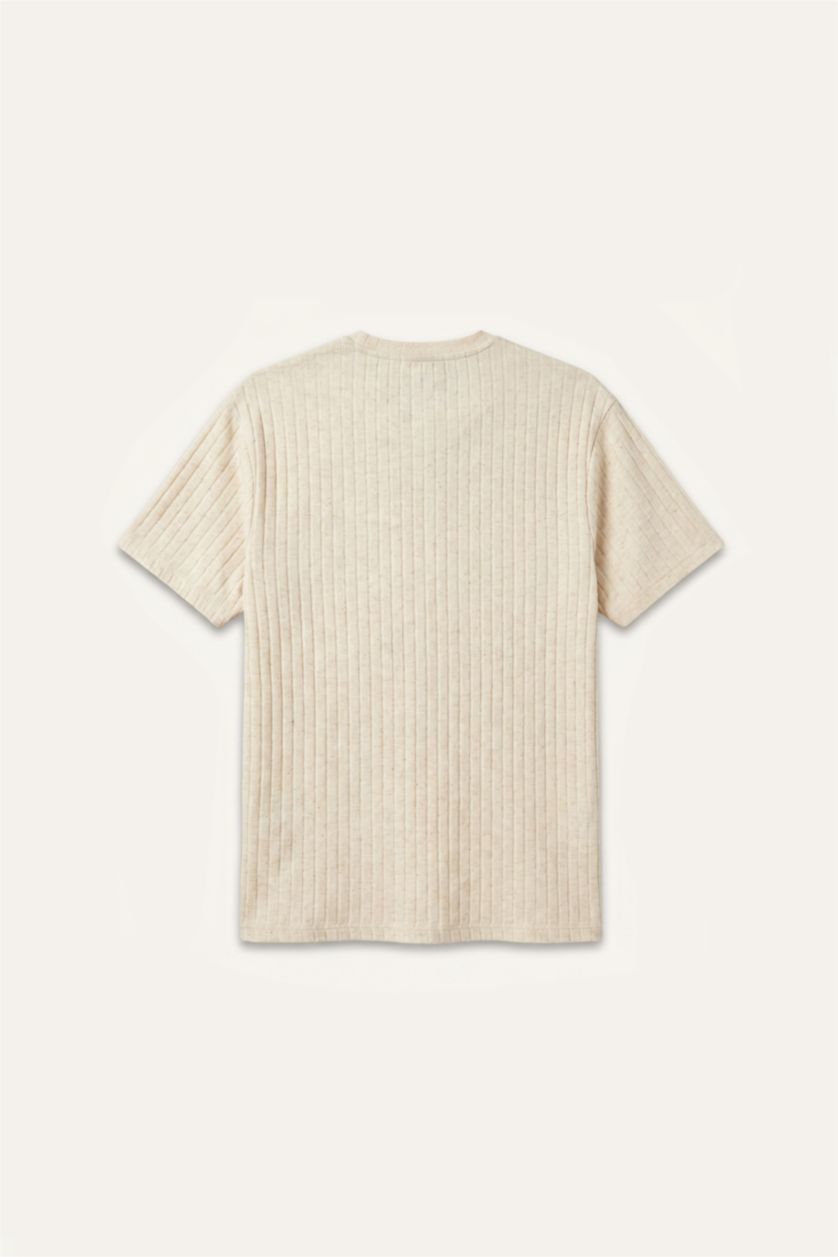 Men Stone Regular Fit Short Sleeve T-Shirt