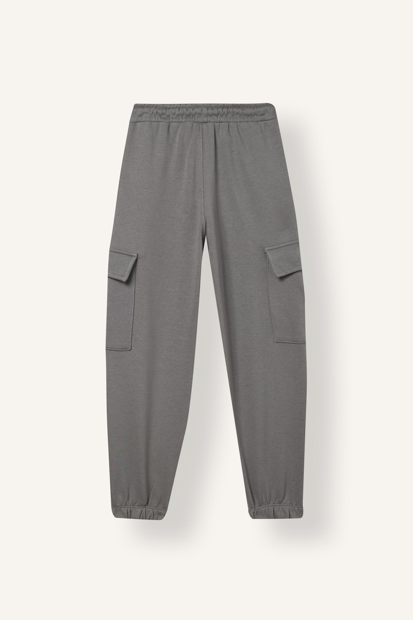 Boys & Teens Grey Boy Heavy Fabric Elastic Leg Cargo Pants