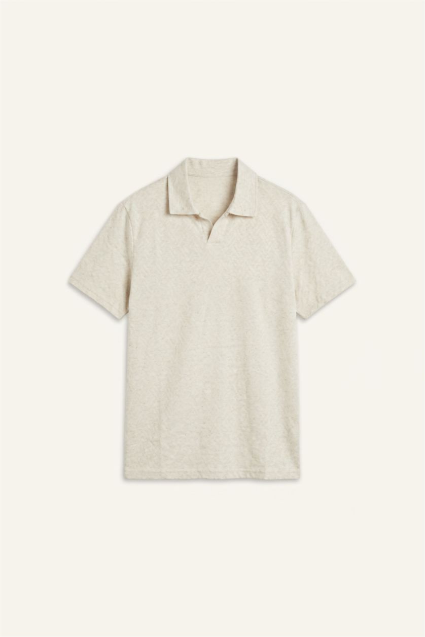 Men Stone Regular Fit Short Sleeve Polo T-Shirt