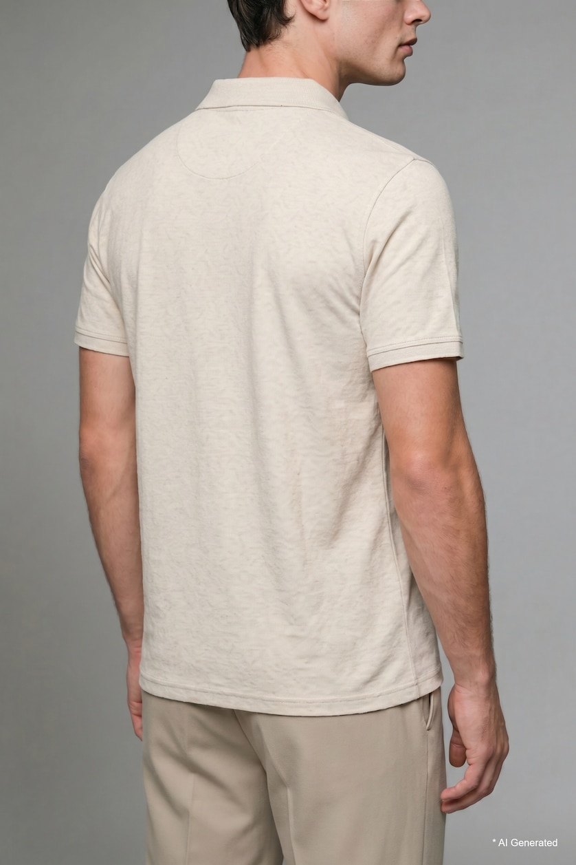 Erkek Taş Regular Fit Polo Tişört