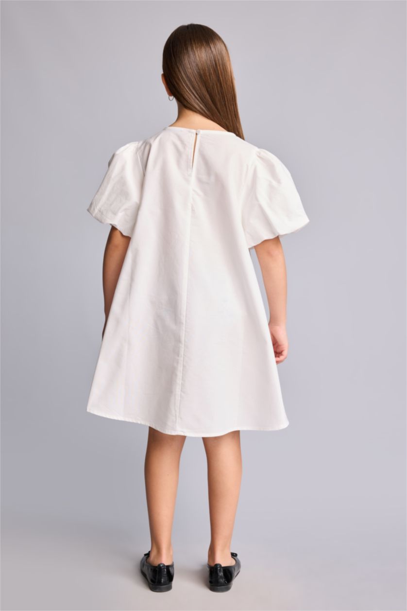 Young Girls - Teen Girls White Short Sleeve Woven Dress