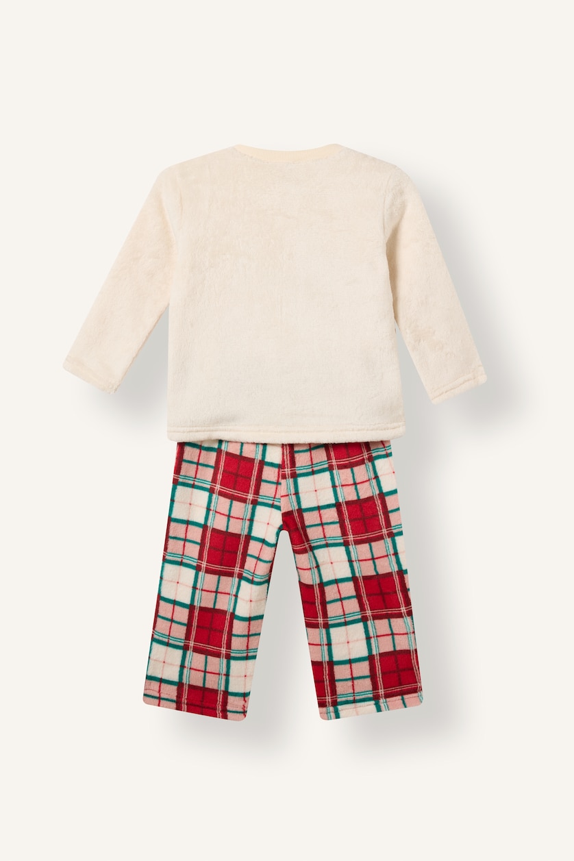 Baby Girls Ecru 2 piece Regular Fit Knitted Pyjamas