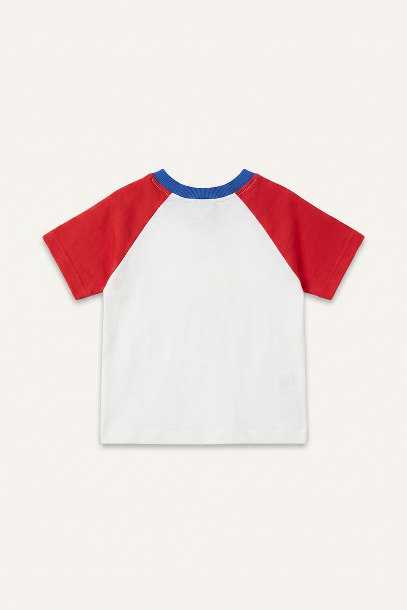 BABY BOY Ecru Baby Boy Oversize Fit 100% Cotton Ecru Short Sleeve T-Shirt
