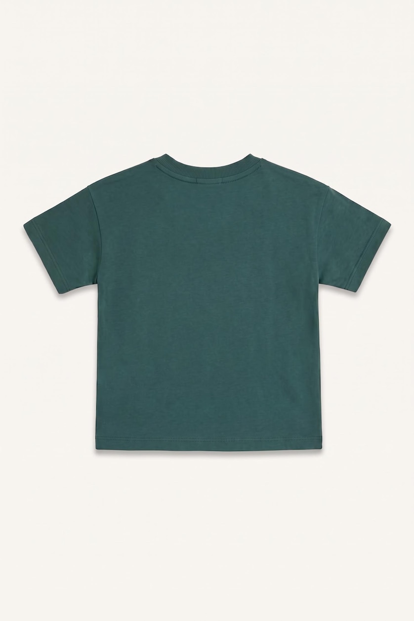 Сәби Ұл Қою жасыл Oversize футболка