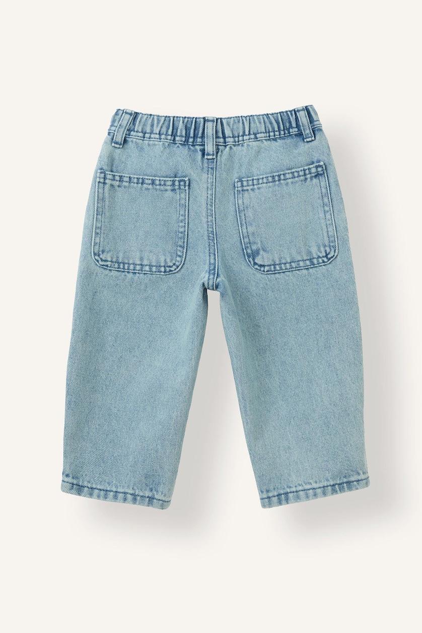 BABY BOY Light Blue Jean baggy imprimé extensible pour bébé garçon