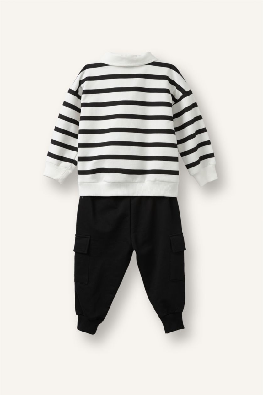 Baby Boys Black 2 piece Oversize Fit Set