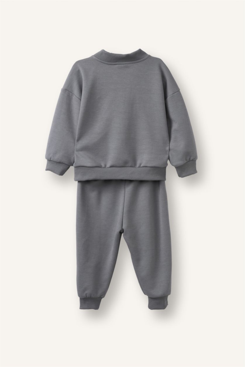 Baby Boys Grey 2 piece Oversize Fit Slogan Set