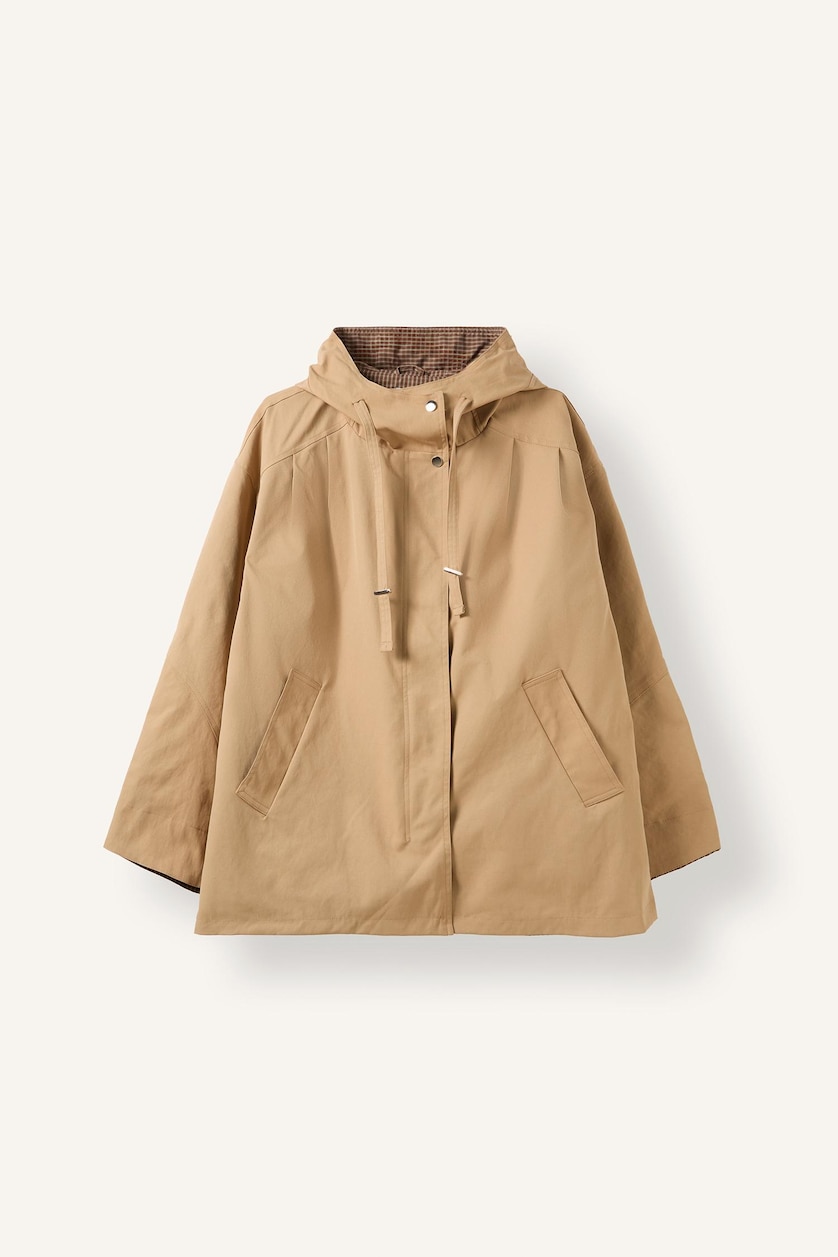 Women Stone Zipper Trenchcoat