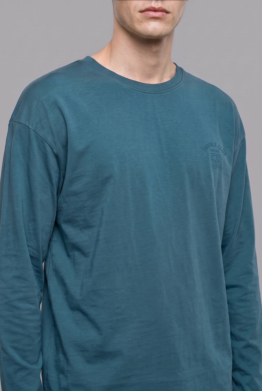 MAN Dark Green 100% Cotton Boxy Fit Embroidered T-Shirt