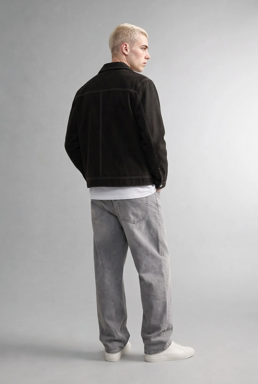 Men Grey Normal Waist Baggy Fit Trousers