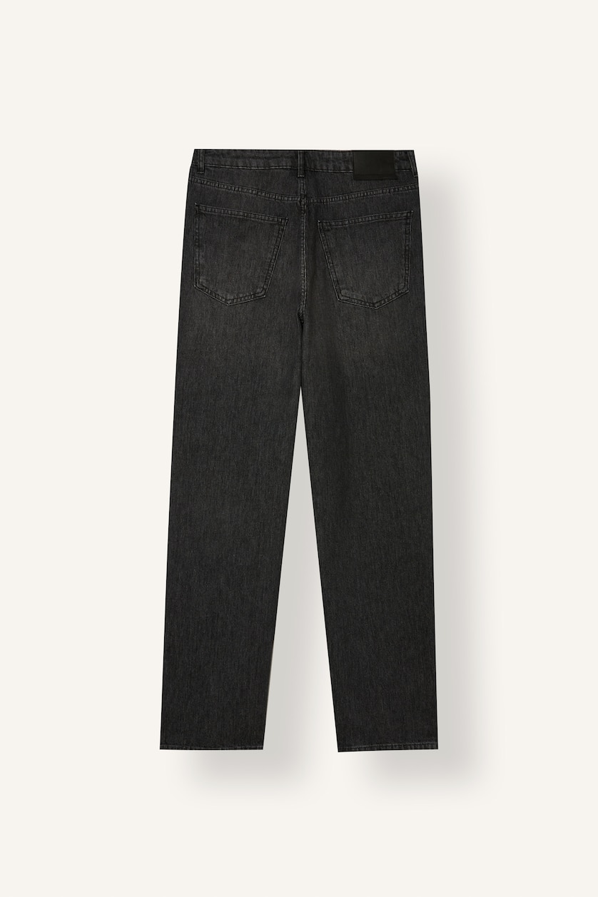 Men Anthracite Normal Waist Baggy Fit Trousers