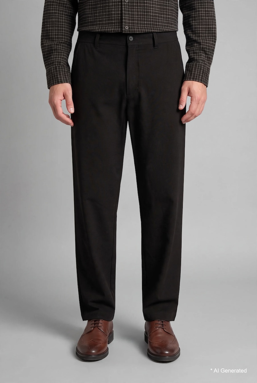 Мужчины Коричневый Брюки Regular Fit