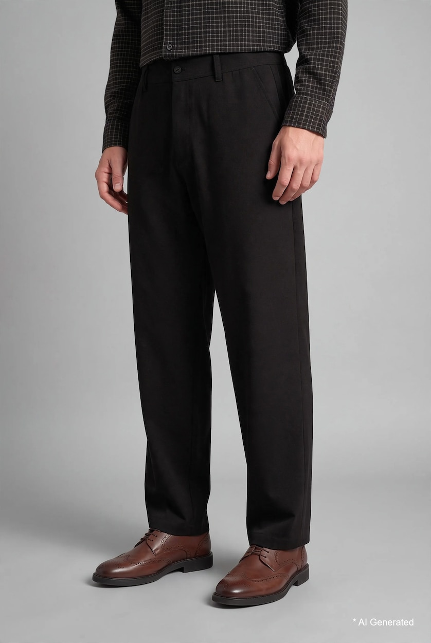 Мужчины Коричневый Брюки Regular Fit