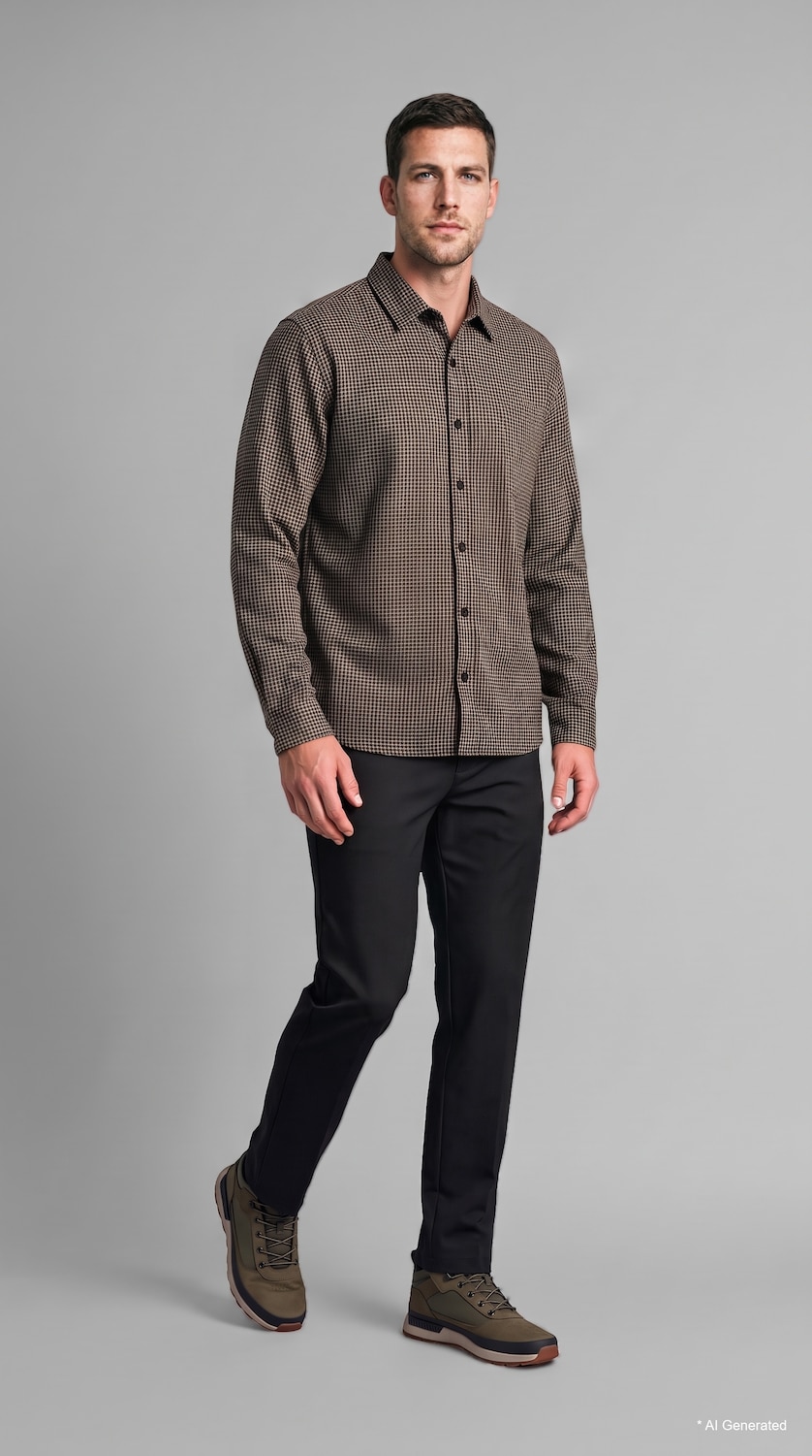 MAN Black Regular Fit Long Sleeve Shirt