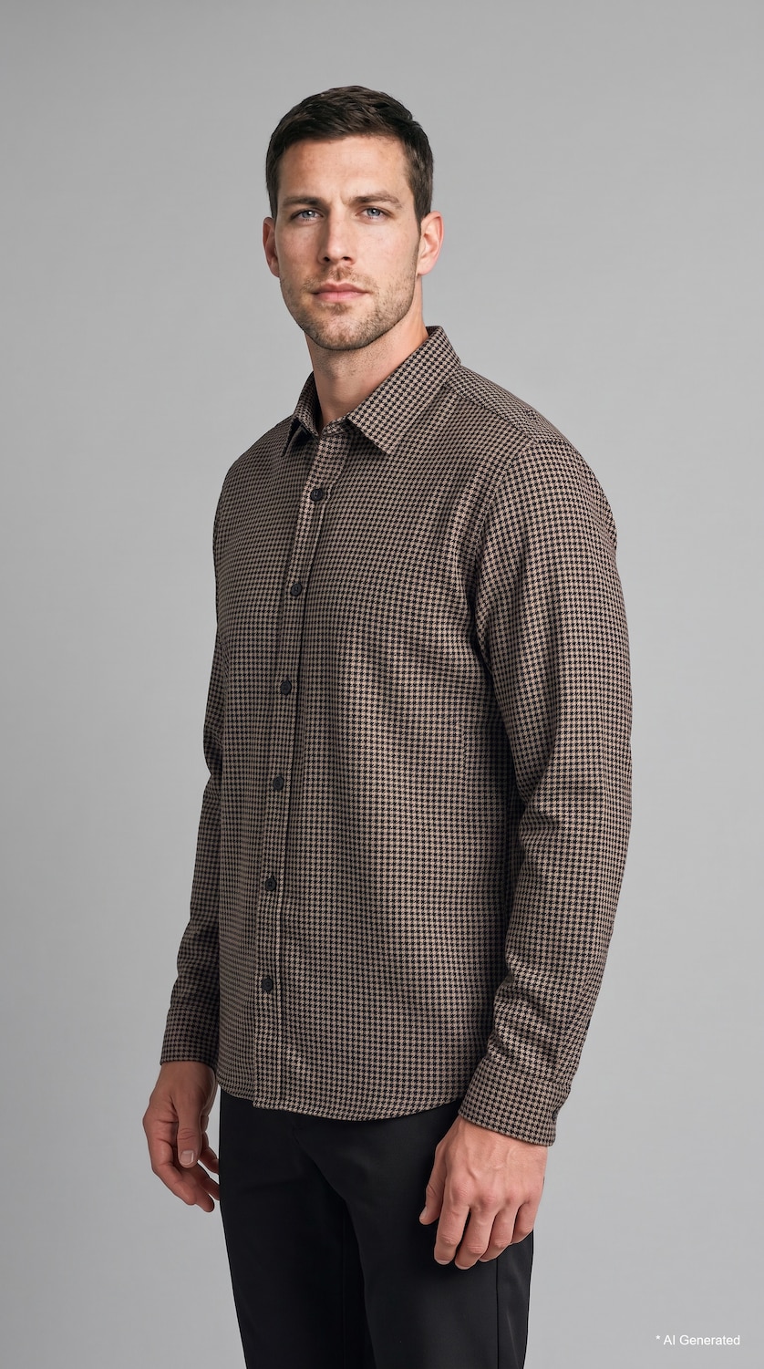 MAN Black Regular Fit Long Sleeve Shirt