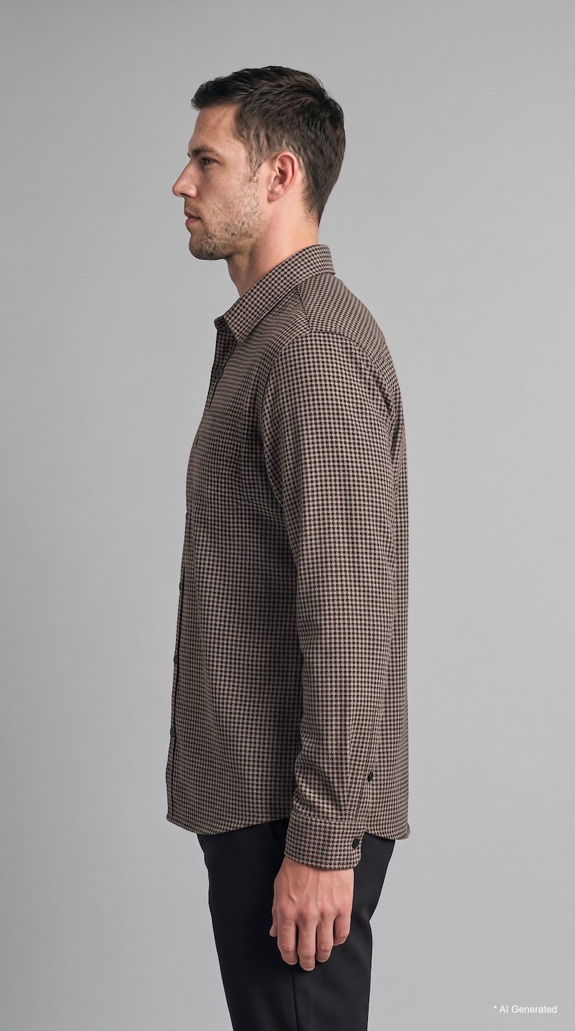 MAN Black Regular Fit Long Sleeve Shirt