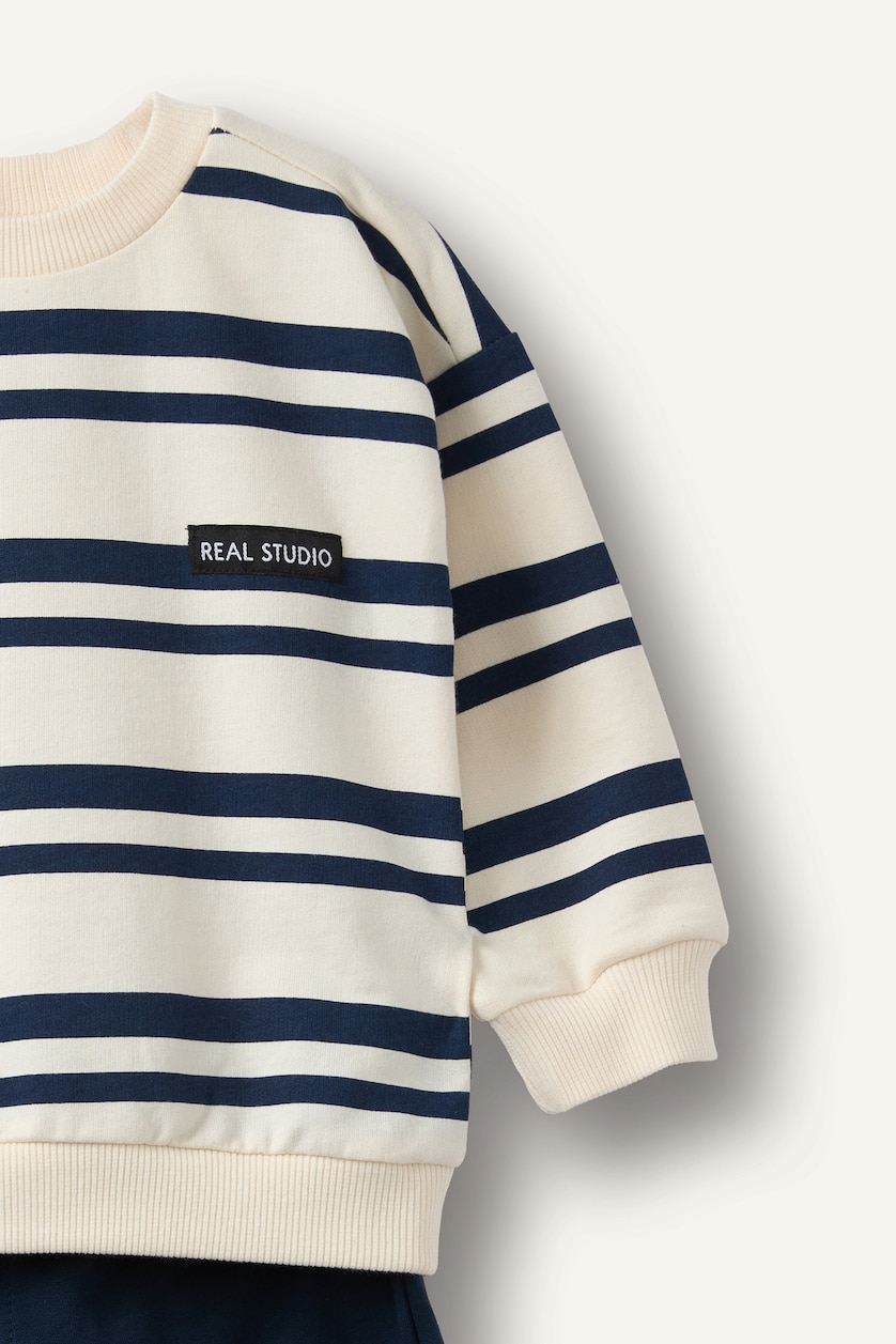 Baby Boy NAVY سيت ولادي قماش خفيف - قطعتين